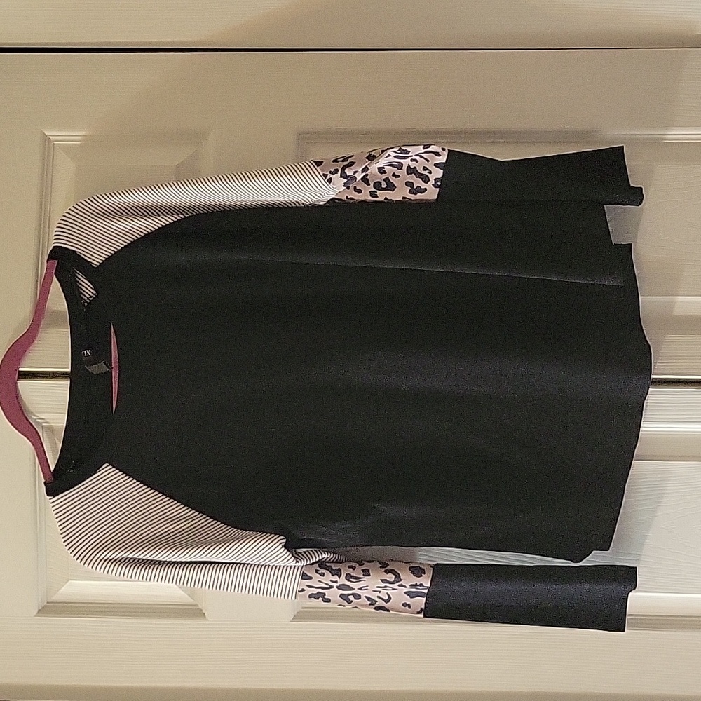 Black long sleeve knit top